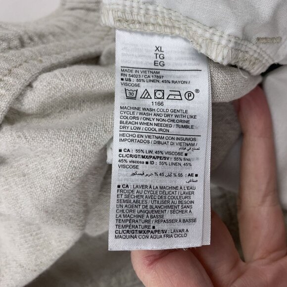 Old Navy Flax Linen Blend High Rise Pull On Shorts XL - Picture 4 of 5